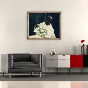 Tablou inramat - Edouard Manet - Olympia, detaliu al servitorului negru, 50 x 60 cm - Img 2