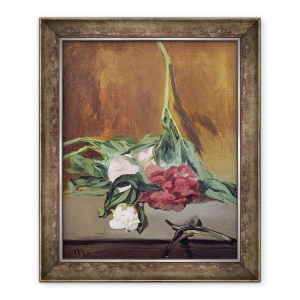 Tablou inramat - Edouard Manet - Stem de bujori si Foarfece, 50 x 60 cm