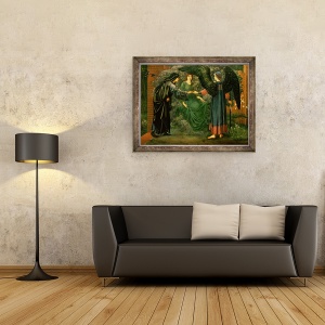 Tablou inramat - Edward Coley Burne-Jones - Inima Trandafirului, 60 x 80 cm - Img 2