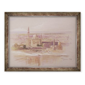 Tablou inramat - Edward Lear - Moscheea Agra, Cairo, 70 x 90 cm