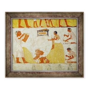 Tablou inramat - Egyptian 18th Dynasty - inregistrarea recoltei, 50 x 60 cm