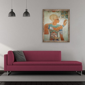 Tablou inramat - Egyptian 19th Dynasty - Portret De Ramses III c.1184-1153 i.Hr. din Mormantul lui Amen-Her-Khepsef, 50 x 60 cm - Img 2