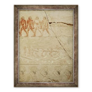 Tablou inramat - Egyptian 6th Dynasty - Sa remorcheze o barca, de la Mastaba lui Mereruka, 70 x 90 cm