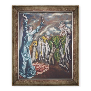 Tablou inramat - El Greco - Viziunea Sfantului Ioan, 50 x 60 cm