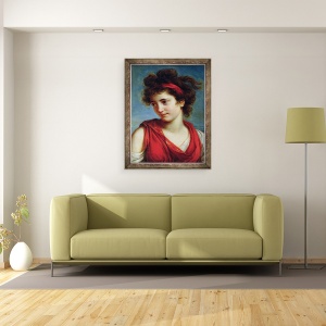 Tablou inramat - Elisabeth Louise Vigee-Lebrun - Portret De Maguerite Porporati, 70 x 90 cm - Img 2