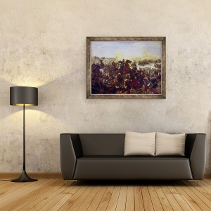 Tablou inramat - Emil Huenten - Batalia de la Mars de la Tour pe 16 august 1870, 60 x 80 cm - Img 2