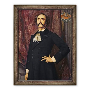 Tablou inramat - Emile Levy - Portret De Jules Barbey dAurevilly 1808-89 1881, 60 x 80 cm
