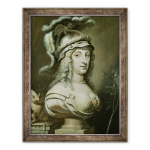 Tablou inramat - Erasmus Quellinus - Portret Alegoric al Reginei Christina a Suediei 1626-89 c.1649-50, 60 x 80 cm