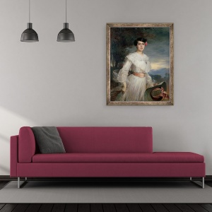 Tablou inramat - Ernest Bordes - Portret De Madeleine Reclus, 50 x 60 cm - Img 2