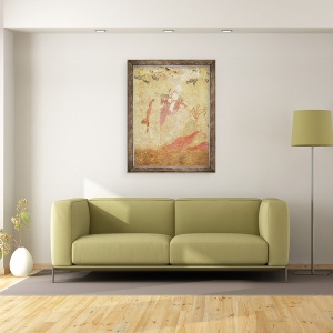 Tablou inramat - Etruscan - Stanca si scafandri, de la mormantul de vanatoare si pescuit, 60 x 80 cm - Img 2