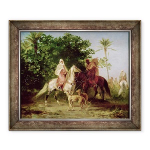 Tablou inramat - Eugene Fromentin - Plecand spre vanatoare, 70 x 85 cm