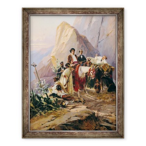 Tablou inramat - Eugene Giraud - Calatorie de la Paris la Cadiz, 60 x 80 cm