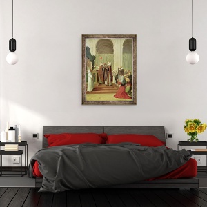 Tablou inramat - Eustache Le Sueur - Liturghia Sfantului Martin de Tours, 70 x 90 cm - Img 3