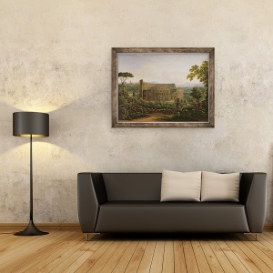 Tablou inramat - Fedor Mikhailovich Matveev - Vedere spre Colosseum din Dealul Palatin, Roma, 60 x 80 cm - Img 2
