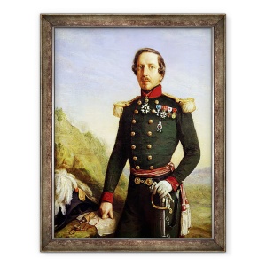 Tablou inramat - Felix Francois Barthelemy Genaille - Portretul lui Napoleon III 1808-73 1852 ulei pe panza, 60 x 80 cm