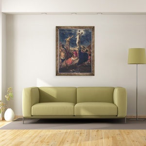 Tablou inramat - Ferdinand Victor Eugene Delacroix - Hristos pe cruce, 60 x 80 cm - Img 2