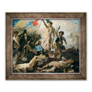 Tablou inramat - Ferdinand Victor Eugene Delacroix - Studiu pentru Libertate Conducerea Poporului, 50 x 60 cm
