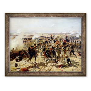 Tablou inramat - Fernand Cormon - Batalia de la Esling, 60 x 80 cm