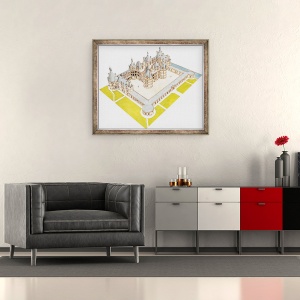 Tablou inramat - Fernando Aznar Cenamor - Castelul Chambord, Chambord, Loir-et-Cher, 50 x 60 cm - Img 2