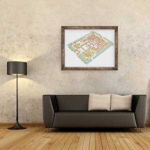 Tablou inramat - Fernando Aznar Cenamor - Orasul Forbbiden, 70 x 90 cm - Img 2