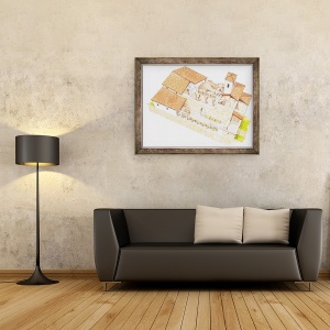 Tablou inramat - Fernando Aznar Cenamor - San Millan de la Cogolla. Manastirea Suso. La Rioja, 70 x 90 cm - Img 2