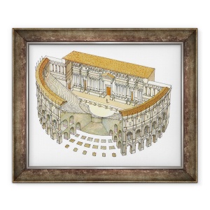 Tablou inramat - Fernando Aznar Cenamor - Teatrul Roman, 50 x 60 cm