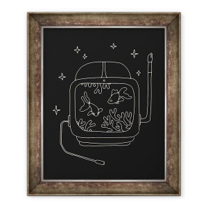 Tablou inramat - Florent Bodart - Casca Astronaut in Apa, 50 x 60 cm
