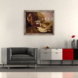 Tablou inramat - Ford Madox Brown - Gasirea lui Don Juan de Haidee, 50 x 60 cm - Img 2