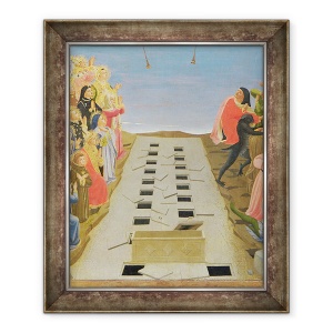 Tablou inramat - Fra Angelico - Judecata de Apoi, altar de la Santa Maria degli Angioli, detaliu, 70 x 85 cm