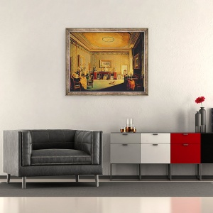 Tablou inramat - Francesco Diofebi - Salon in Casa Barbierrini, 50 x 60 cm - Img 2