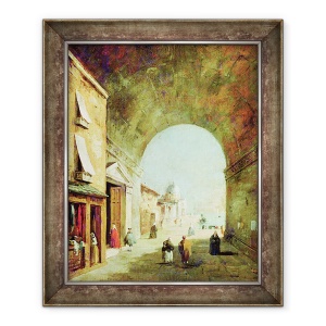 Tablou inramat - Francesco Guardi - Vedere spre o strada venetiana, 70 x 85 cm