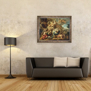 Tablou inramat - Francesco Solimena - Rapirea Orithyiei, 60 x 80 cm - Img 2