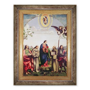 Tablou inramat - Francia - Buna Vestire si Sfinti, 70 x 90 cm