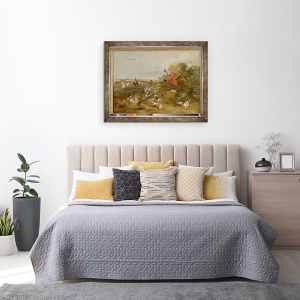 Tablou inramat - Francis Calcraft Turner - Plafonarea cainilor de vanatoare, Sala de Licentiere, 70 x 90 cm - Img 3