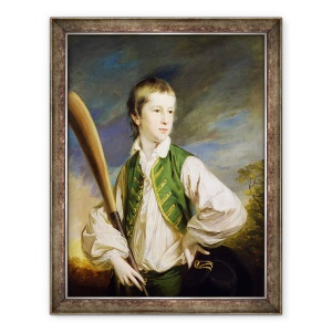 Tablou inramat - Francis Cotes - Charles Collyer ca un baiat, cu o bata de cricket, 60 x 80 cm