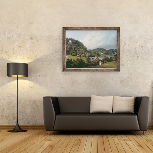 Tablou inramat - Francis Nicholson - Stourhead, 70 x 90 cm - Img 2