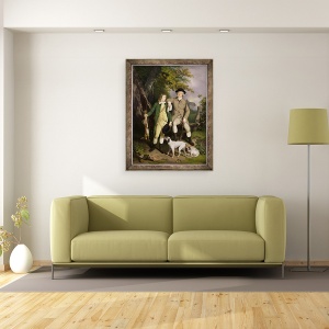 Tablou inramat - Francis Wheatley - Portretul unui Sportiv Cu Fiul Sau, 70 x 90 cm - Img 2
