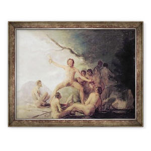 Tablou inramat - Francisco Jose de Goya y Lucientes - Canibalii savurand ramasite umane, 60 x 80 cm