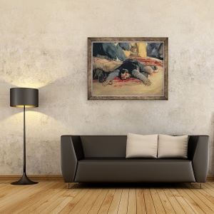 Tablou inramat - Francisco Jose de Goya y Lucientes - Executarea aparatorilor din Madrid II, 3 mai 1808, 60 x 80 cm - Img 2