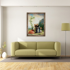 Tablou inramat - Francisco Jose de Goya y Lucientes - Florarii sau Primavara, 60 x 80 cm - Img 2