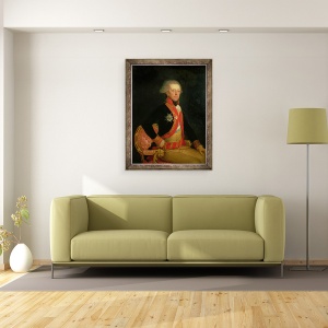Tablou inramat - Francisco Jose de Goya y Lucientes - Generalul Antonio Ricardos 1727-94 c.1793-94, 60 x 80 cm - Img 2
