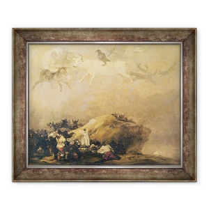Tablou inramat - Francisco Jose de Goya y Lucientes - Scena Capriccio - Animale in cer, 50 x 60 cm