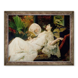 Tablou inramat - Francisco Masriera y Manovens - Tanara femeie fumatori, 70 x 90 cm