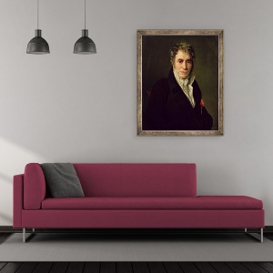 Tablou inramat - Francois Joseph Navez - Jacques Louis David 1748-1825 1817, 50 x 60 cm - Img 2