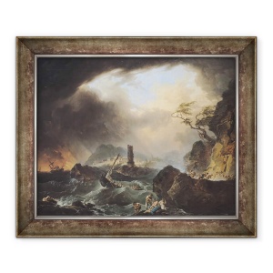 Tablou inramat - Francois Valentin Gazard - Furtuna, 50 x 60 cm