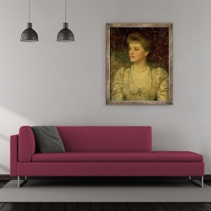 Tablou inramat - Frank Dicksee - Lady Palmer, 70 x 85 cm - Img 2