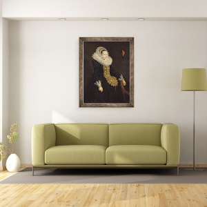 Tablou inramat - Frans Hals - Catarina Ambele van der Eem, 60 x 80 cm - Img 2