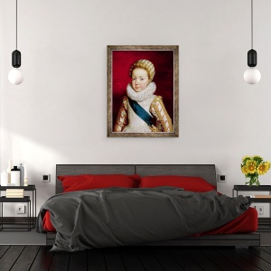 Tablou inramat - Frans II Pourbus - Gaston dOrleans 1608-60 ca un copil, 70 x 90 cm - Img 3
