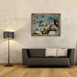 Tablou inramat - Frans Snyders - Concert de pasari, 60 x 80 cm - Img 2