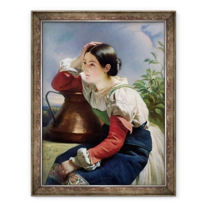 Tablou inramat - Franz Xaver Winterhalter - Tanar italian la fantana, 70 x 90 cm